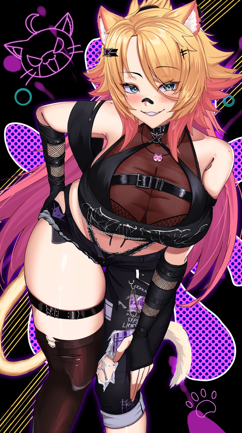 obkatiekat (indie virtual youtuber) drawn by hossy