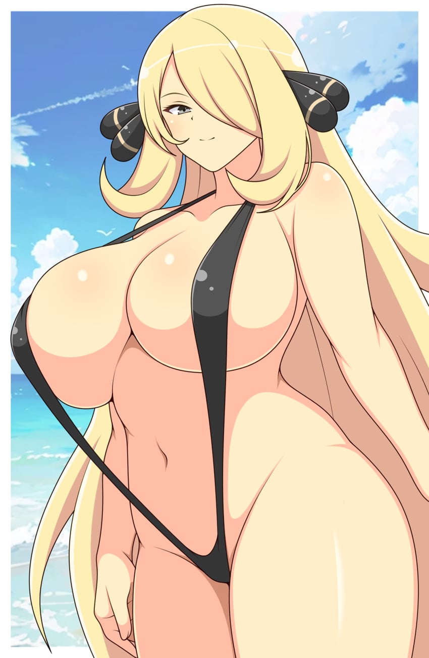cynthia (pokemon and 1 more) drawn by ichiryuu_tsumiki