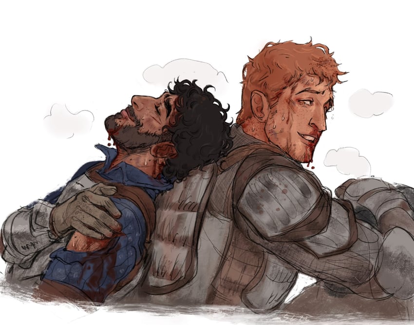 alistair and grey warden (dragon age and 1 more) drawn by saltlordofolda