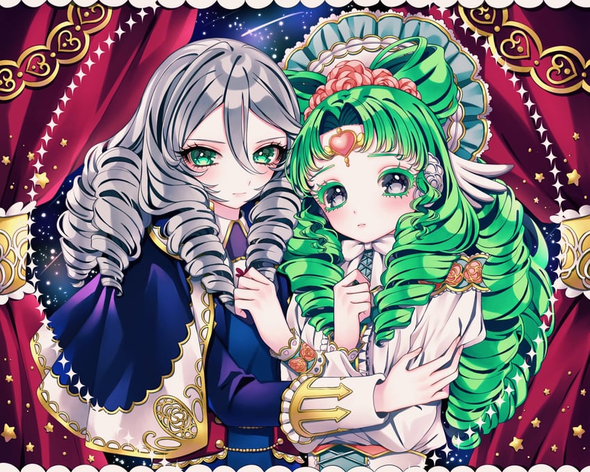 falulu and shikyoin hibiki (pretty series and 1 more) drawn by ao_(ao0_0nemu)