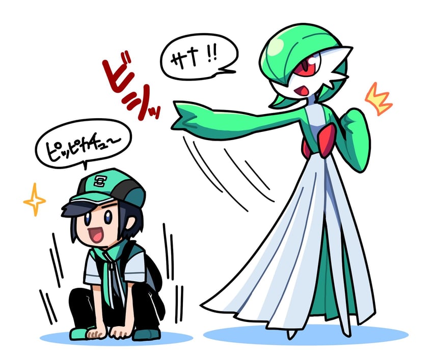 gardevoir and scottie (pokemon and 1 more) drawn by tanpopo_hayabusa-maru