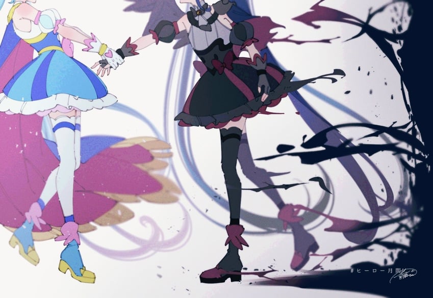 sora harewataru and cure sky (precure and 1 more) drawn by aoi_tete