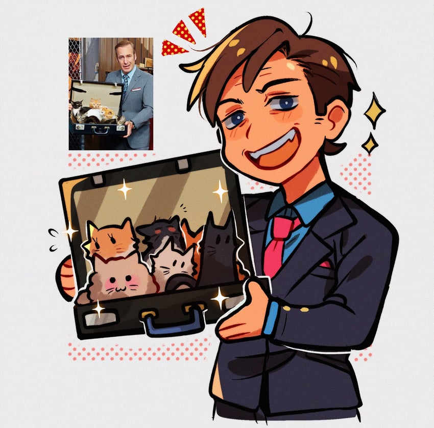 saul goodman (breaking bad and 1 more) drawn by huyandere