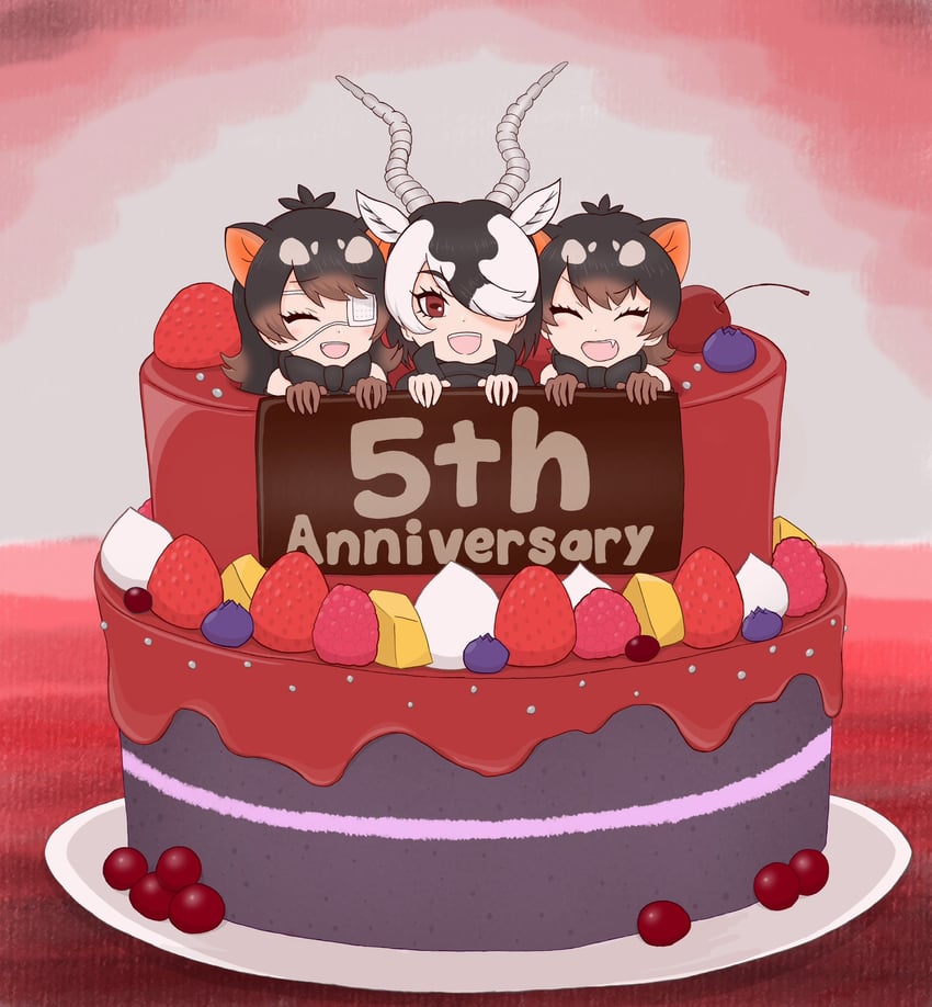 australian devil, tasmanian devil, and blackbuck (kemono friends) drawn by tobinosuke12