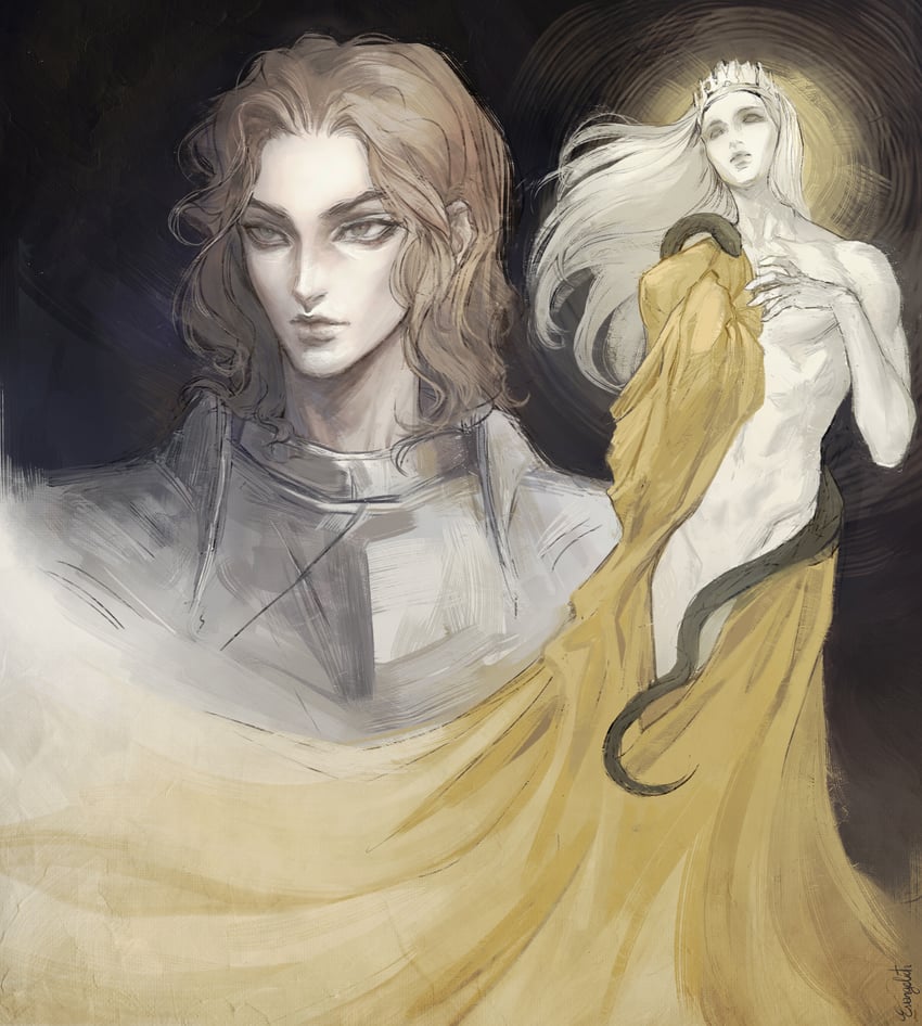 le'garde and yellow king (fear & hunger and 1 more) drawn by nat_the_lich