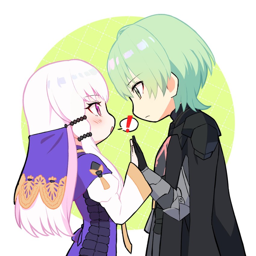 lysithea von ordelia and male byleth (fire emblem and 1 more) drawn by nyorotono