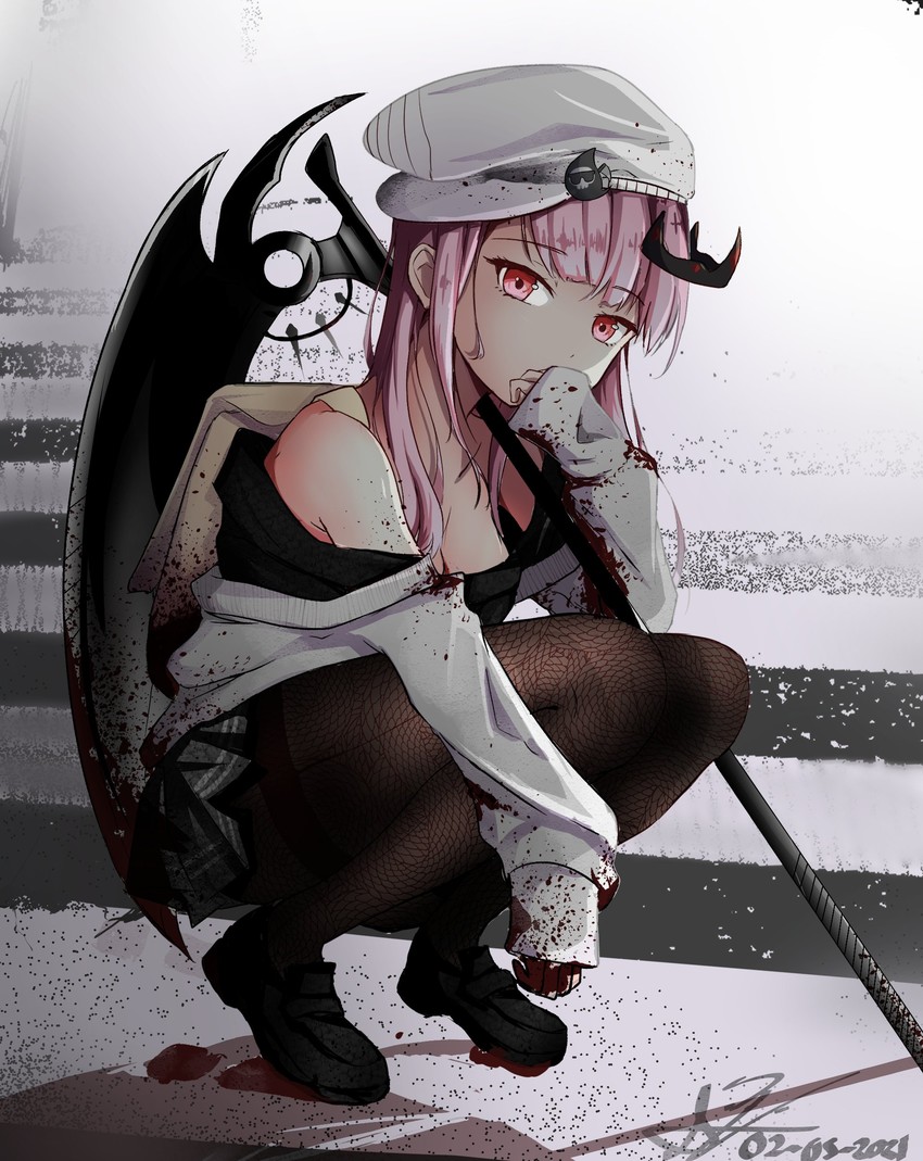 mori calliope and death-sensei (hololive and 1 more) drawn by iliktodrawr
