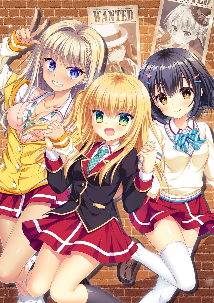 arise kaguya, ishikawa yae, hongou nijimu, charlotte di curvehorn yeatz, and nezu mikage (ambitious mission) drawn by arisue_tsukasa, hanesaki_seika, and toranosuke