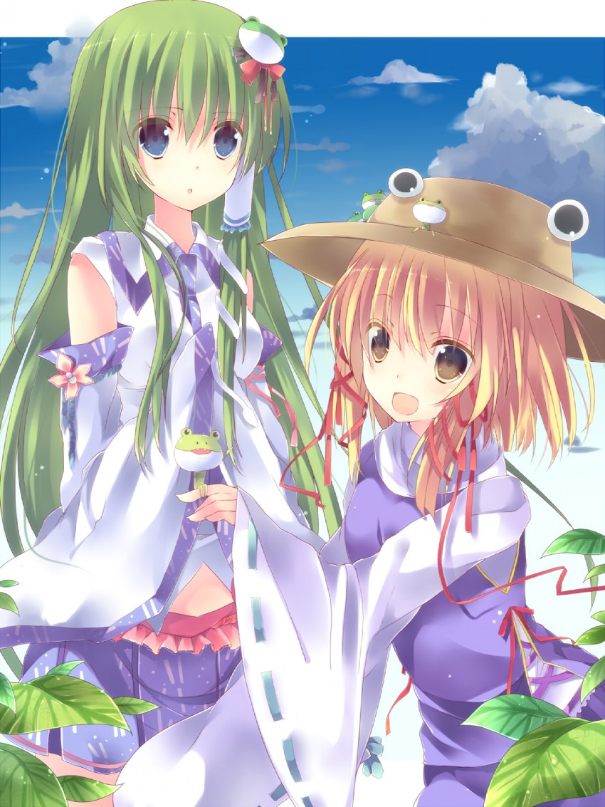 kochiya sanae and moriya suwako (touhou) drawn by sushimekabu