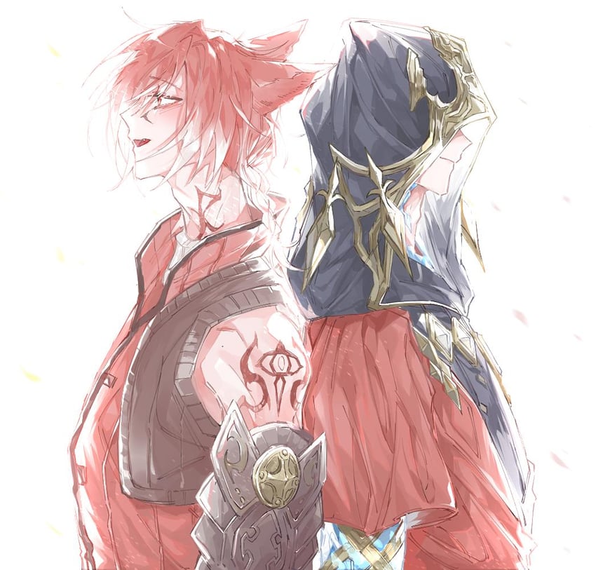 g'raha tia and crystal exarch (final fantasy and 1 more) drawn by tladpwl03