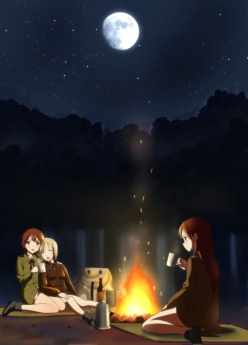 erica hartmann, gertrud barkhorn, and minna-dietlinde wilcke (world witches series and 1 more) drawn by kaneko_(novram58)