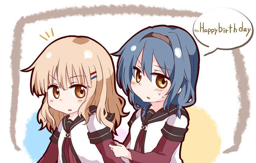 oomuro sakurako and furutani himawari (yuruyuri) drawn by kashiwa_mochi_(espoir)