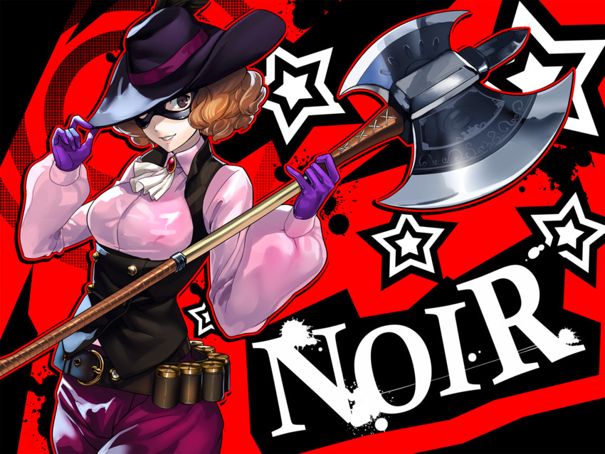 okumura haru and noir (persona and 1 more) drawn by torio_(mocd1985)