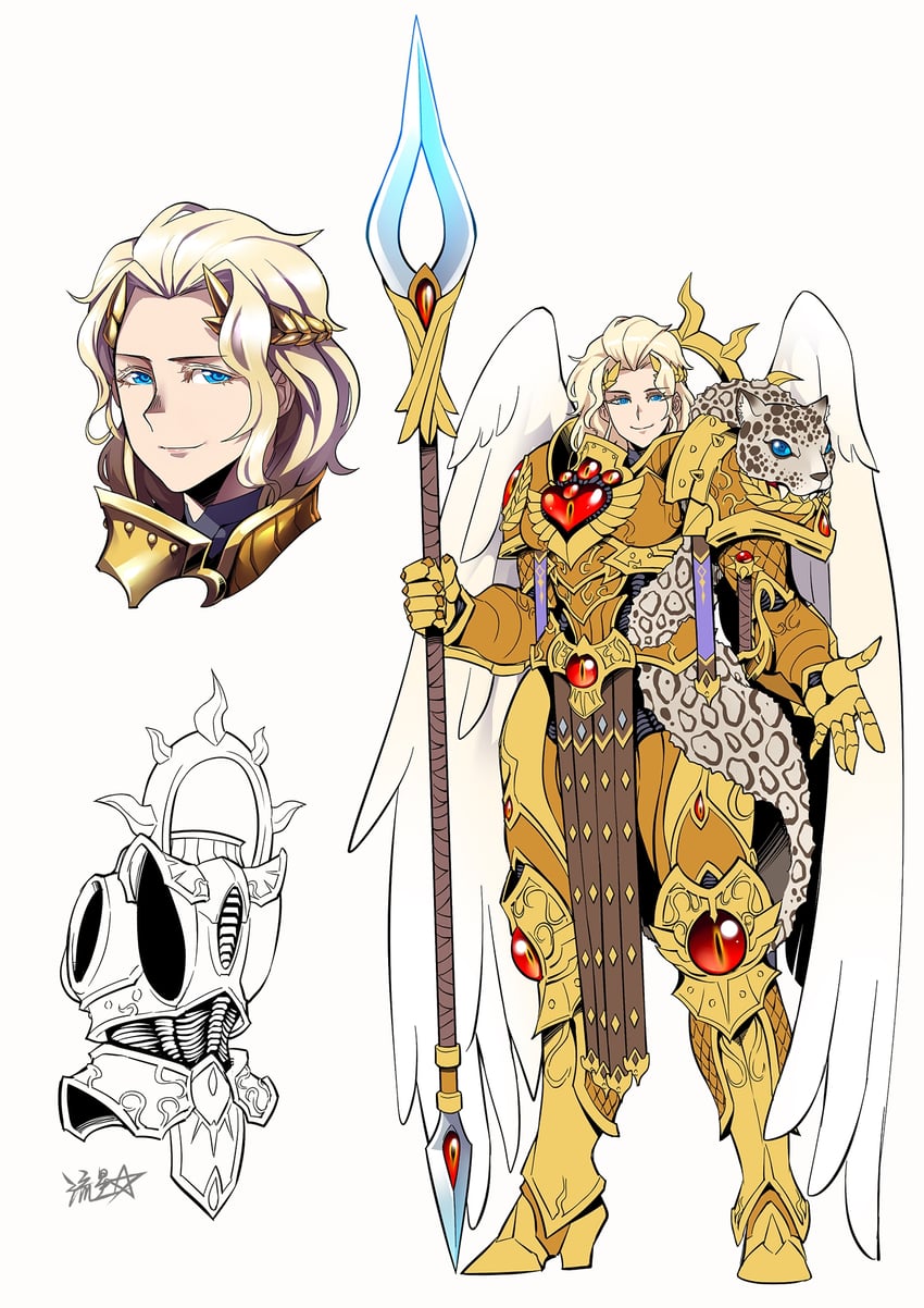 adeptus astartes and sanguinius (warhammer 40k) drawn by ryuusei_(mark_ii)