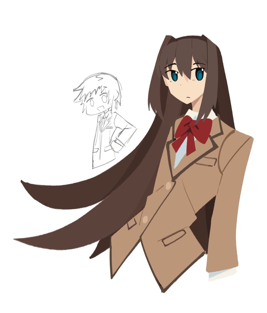aozaki aoko and shizuki soujuurou (mahou tsukai no yoru) drawn by franshiyum