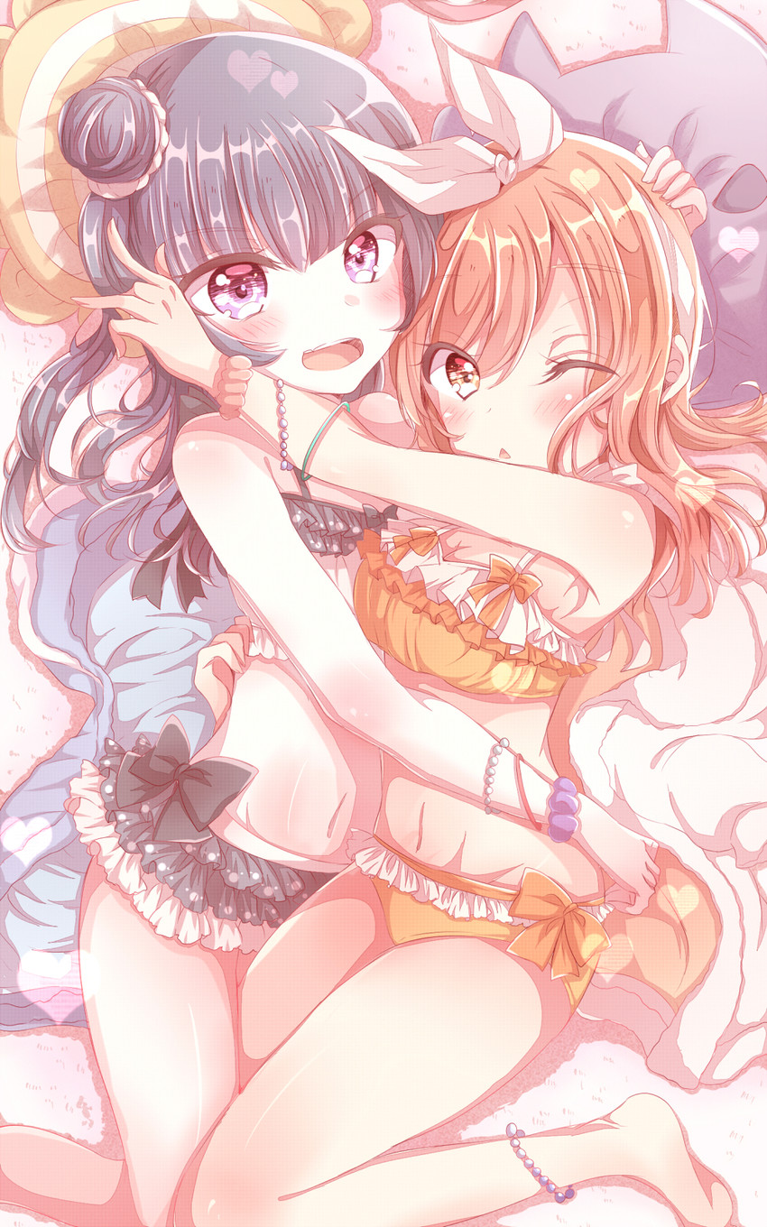 tsushima yoshiko and kunikida hanamaru (love live! and 1 more) drawn by koron_(nekomeron)