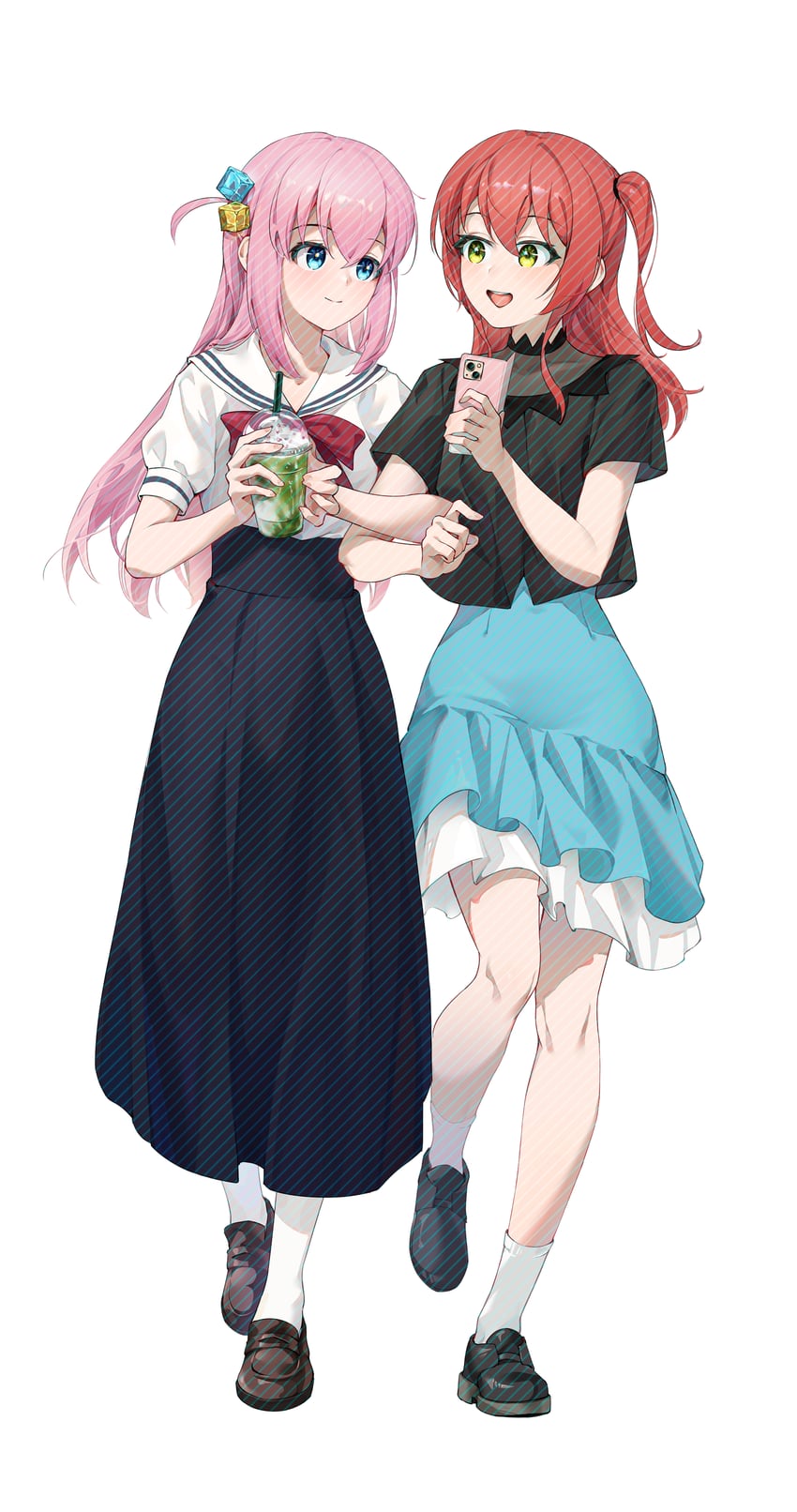 gotoh hitori and kita ikuyo (bocchi the rock!) drawn by mian_li