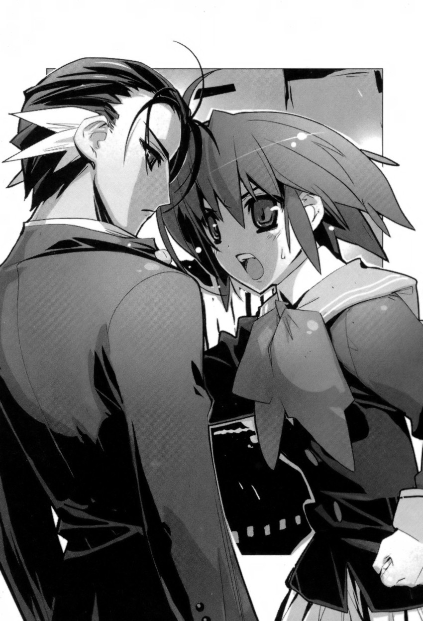 sayama mikoto and kazami chisato (owari no chronicle) drawn by satoyasu