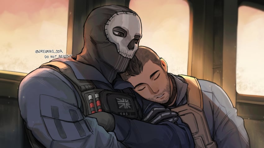 ghost and soap (call of duty and 1 more) drawn by dreaming_oor