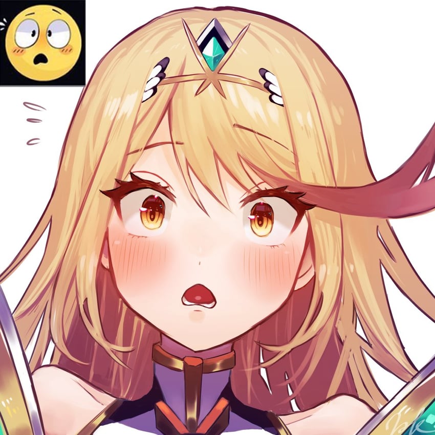 mythra (xenoblade chronicles and 1 more) drawn by kyosuke1413koba