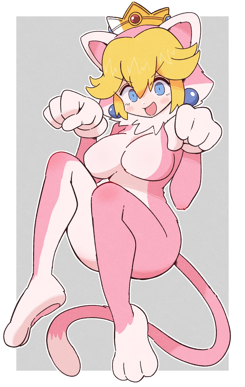 princess peach and cat peach (mario and 1 more) drawn by kurachi_mizuki