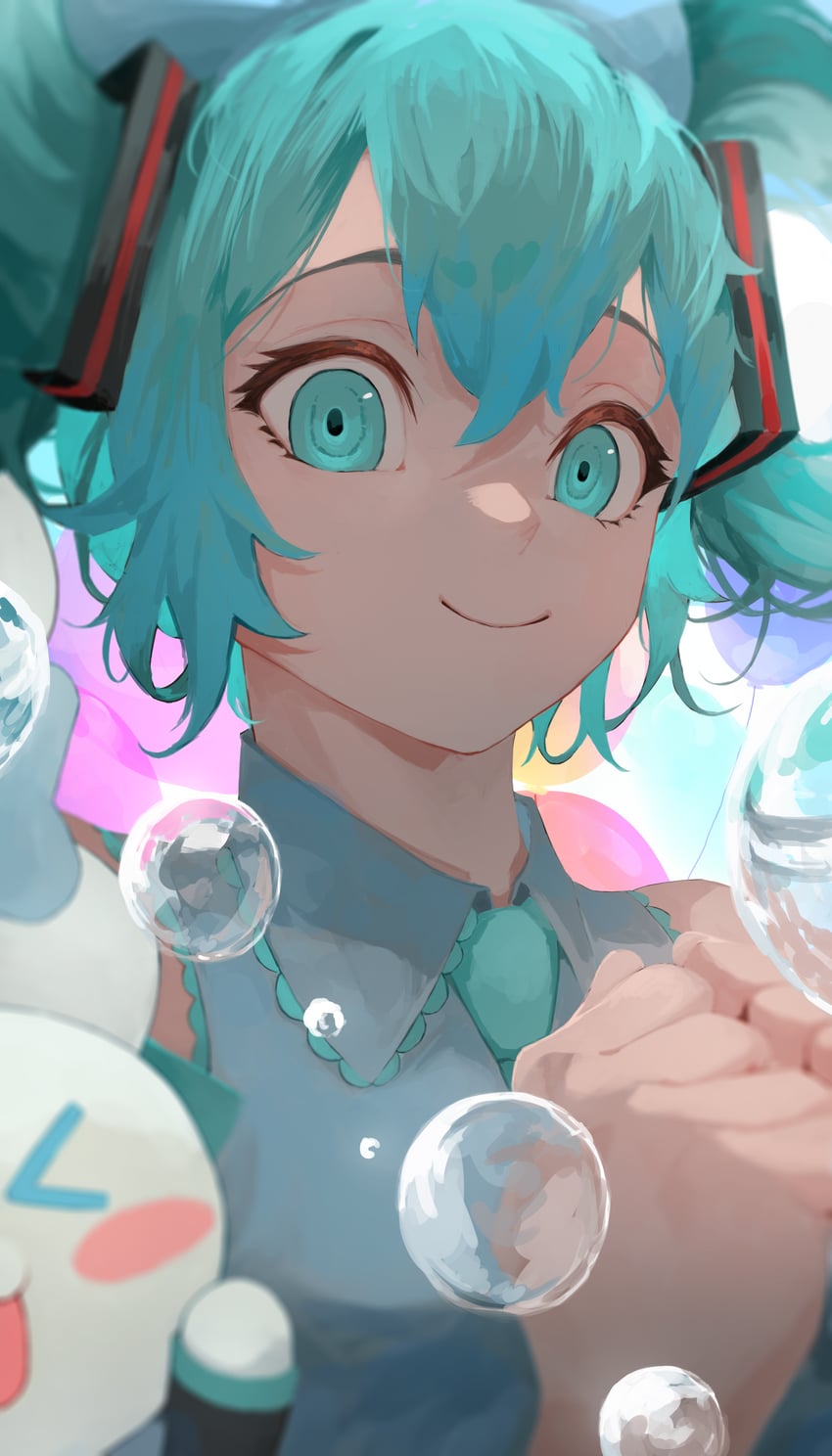 hatsune miku, cinnamoroll, and cinnamiku (vocaloid and 2 more) drawn by niri_(eunhaha02)