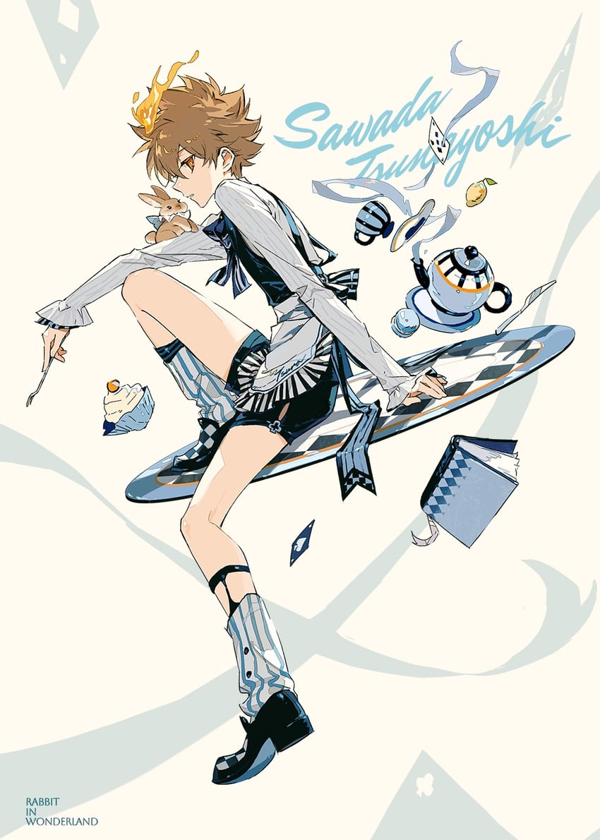 sawada tsunayoshi (katekyo hitman reborn!) drawn by ru_(famia)