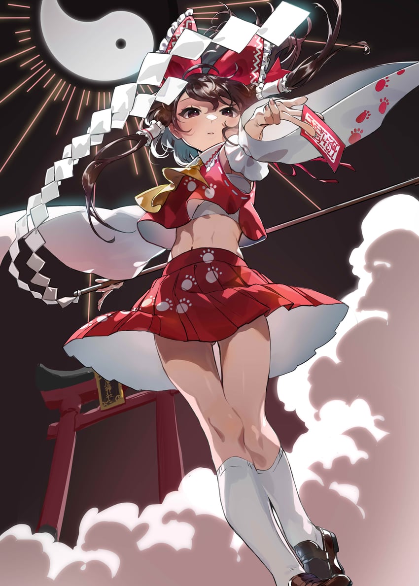 hakurei reimu (touhou and 1 more) drawn by teruteru_(teru_teru)