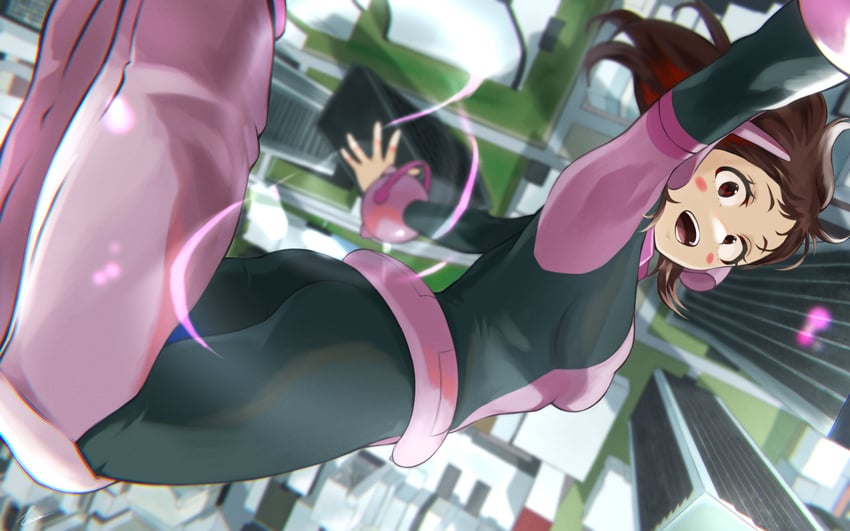 uraraka ochaco (boku no hero academia) drawn by fengling_(furin-jp)