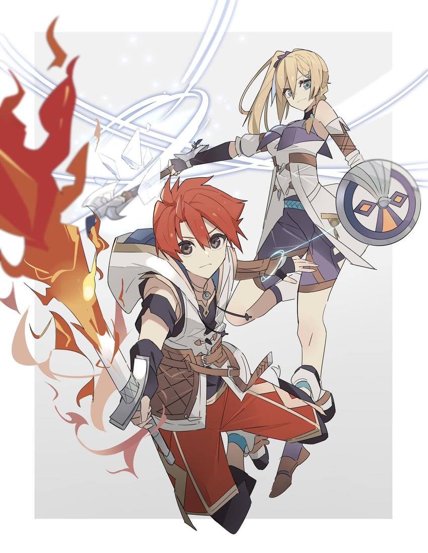 adol christin and karja balta (ys and 1 more) drawn by george_man