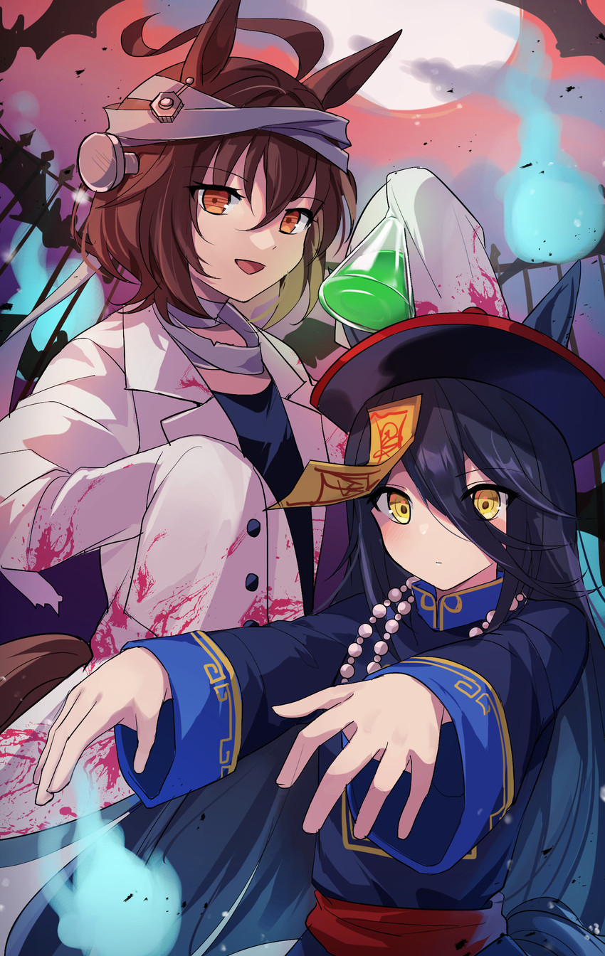 agnes tachyon and manhattan cafe (umamusume) drawn by akitsuki_(oenothera)