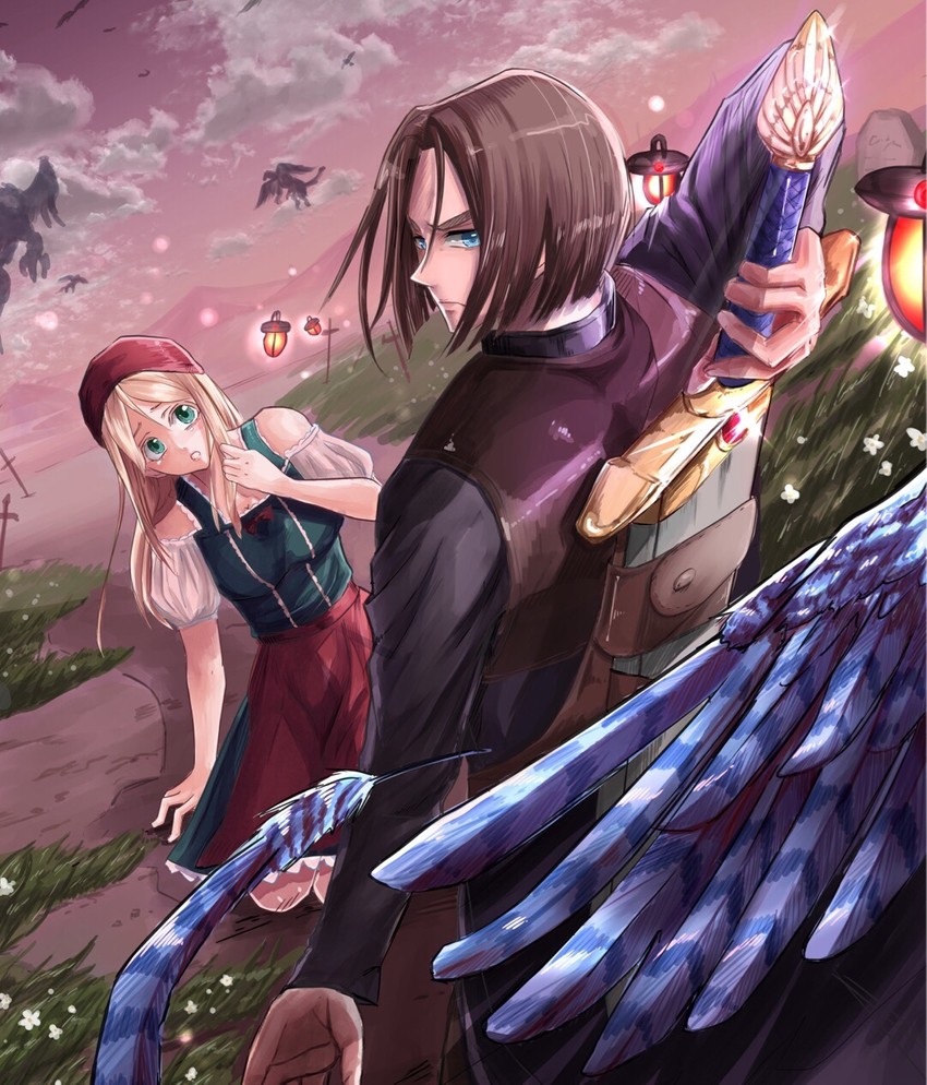 hero and emma (dragon quest and 1 more) drawn by kutiduke001