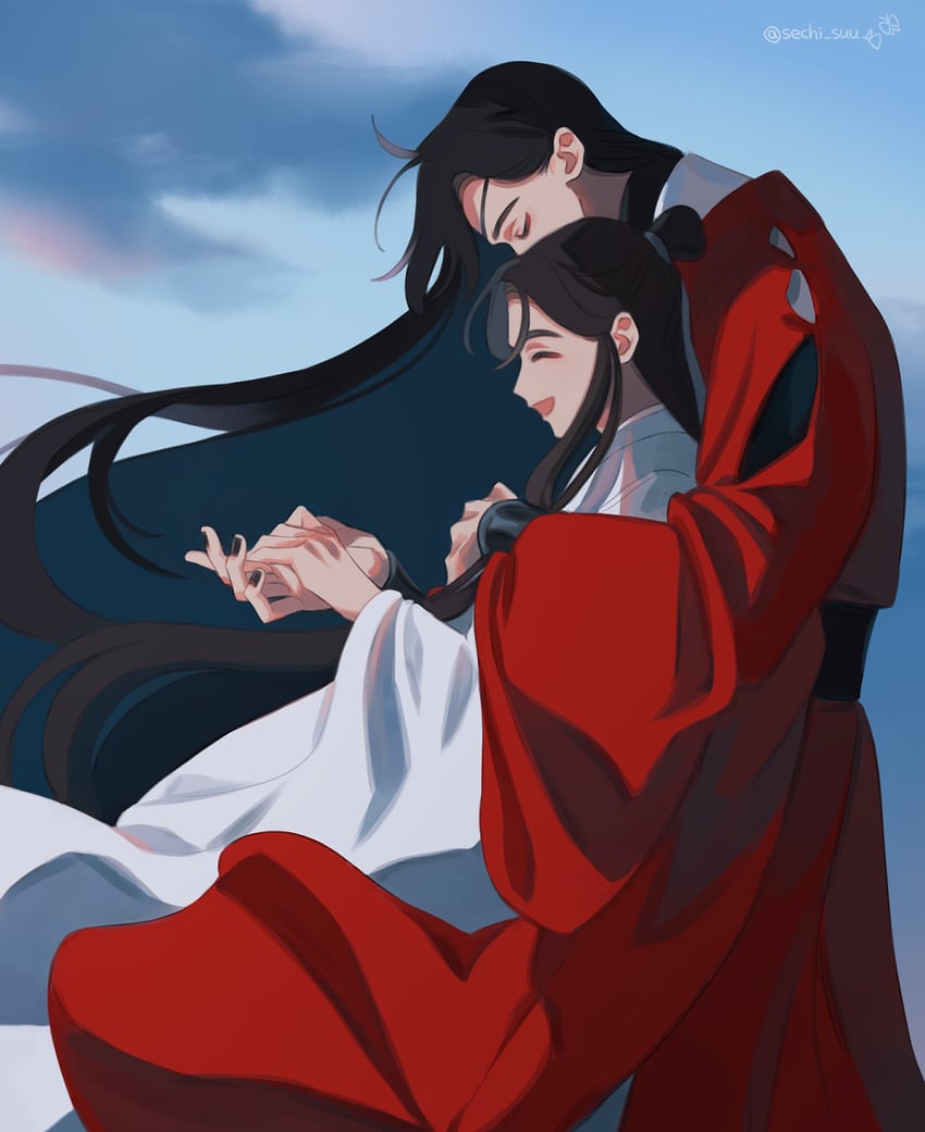 xie lian and hua cheng (tianguan cifu) drawn by sechi_suu