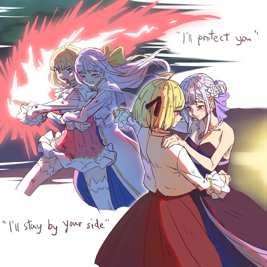 anisphia wynn palettia and euphyllia magenta (tensei oujo to tensai reijou no mahou kakumei) drawn by anjuro_zeeku