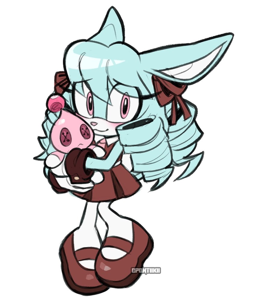 neutral chao and anya the rabbit (original and 1 more) drawn by pontiikii