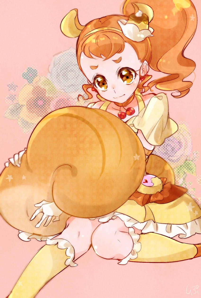 arisugawa himari and cure custard (precure and 1 more) drawn by shipu_(gassyumaron)