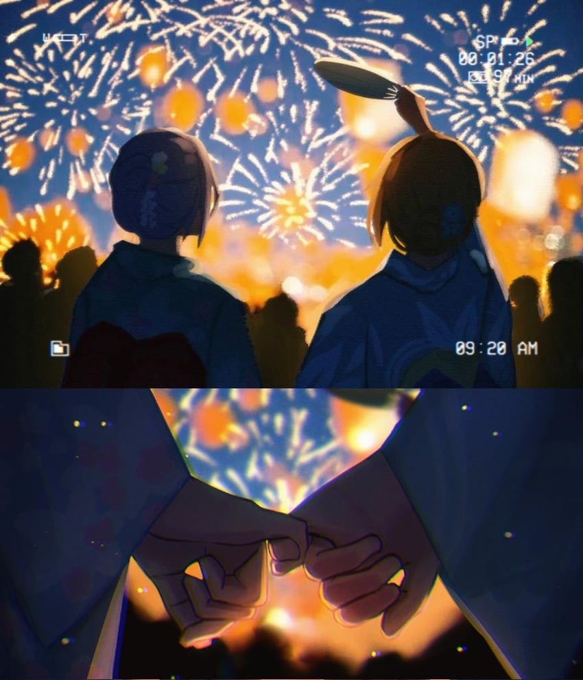 kayamori ruka and izumi yuki (heaven burns red) drawn by molingxiang_chimangguo