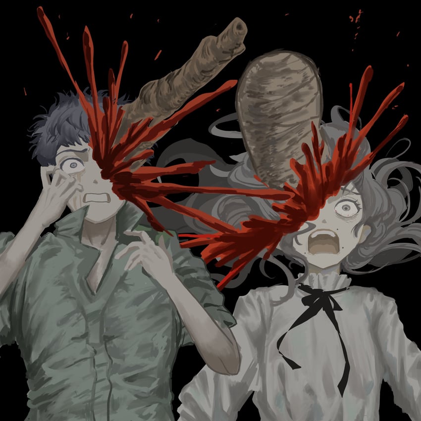 marina, levi, weeping scope, and cocoon (fear & hunger and 1 more) drawn by chira_fh