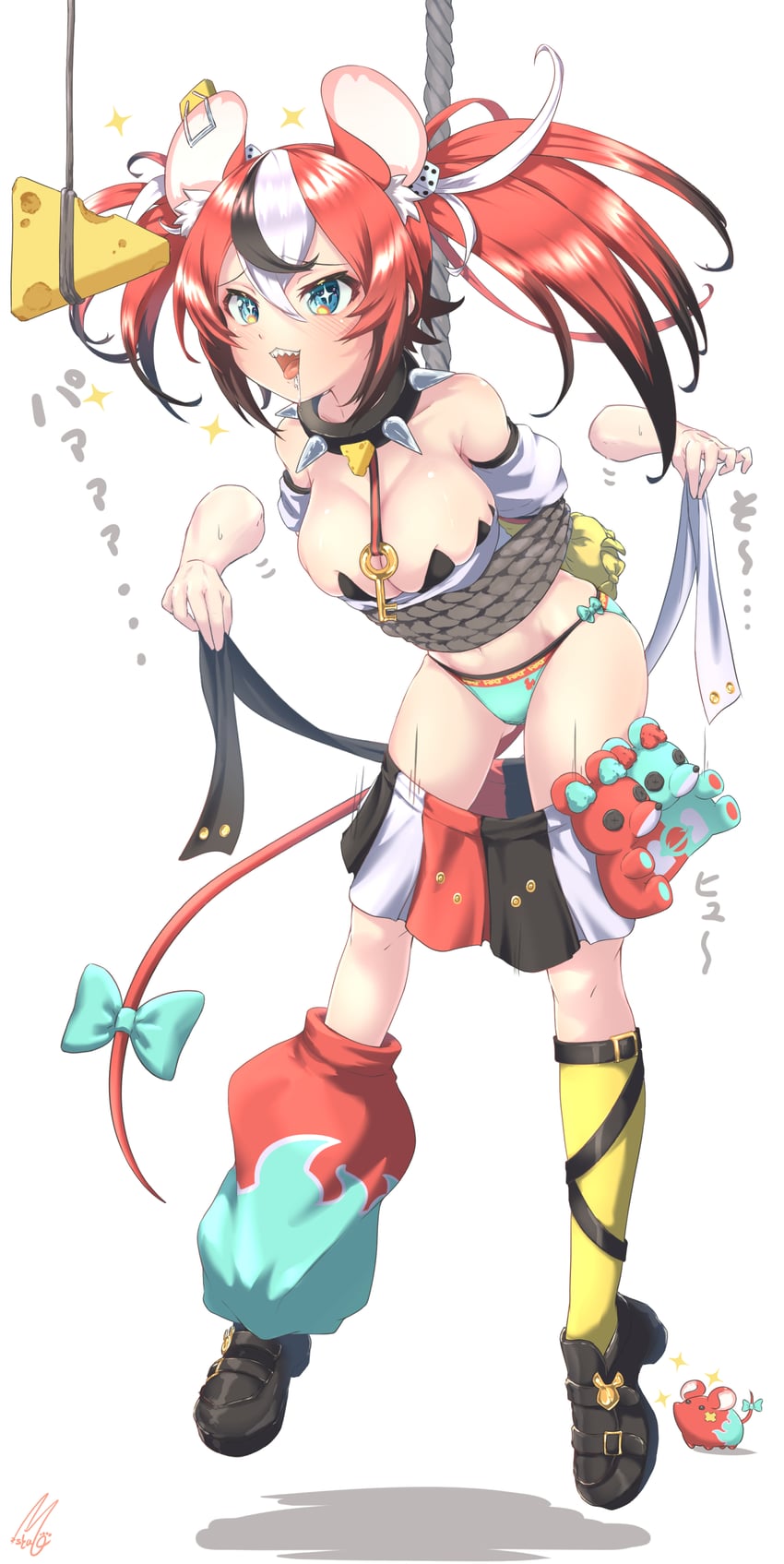 hakos baelz and mr. squeaks (hololive and 1 more) drawn by syam_illust