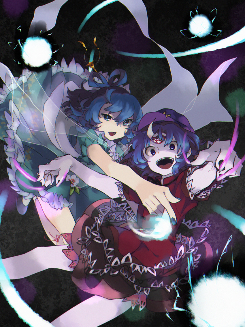 kaku seiga and miyako yoshika (touhou) drawn by suehachi_(hikage)