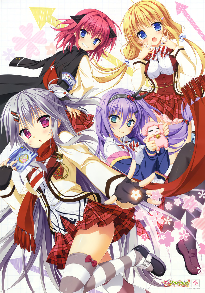 shiranui inori, kotobuki hikari, soramori wakaba, and kuon ayano (hanasaki work spring) drawn by moribe_(rabumanyo)