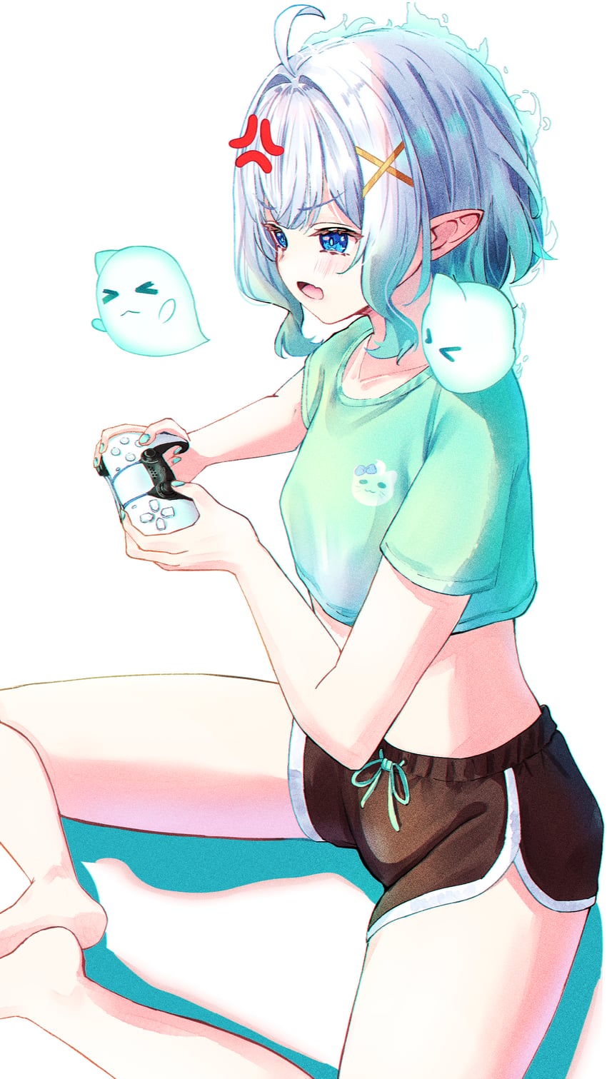 mint fantome and wisps (indie virtual youtuber) drawn by amezato_noin