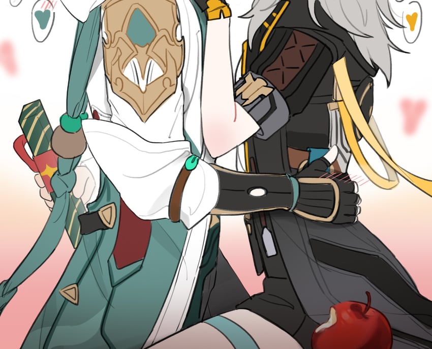 trailblazer, stelle, and dan heng (honkai and 1 more) drawn by 625light