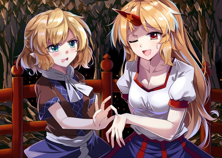 mizuhashi parsee and hoshiguma yuugi (touhou) drawn by e.o.