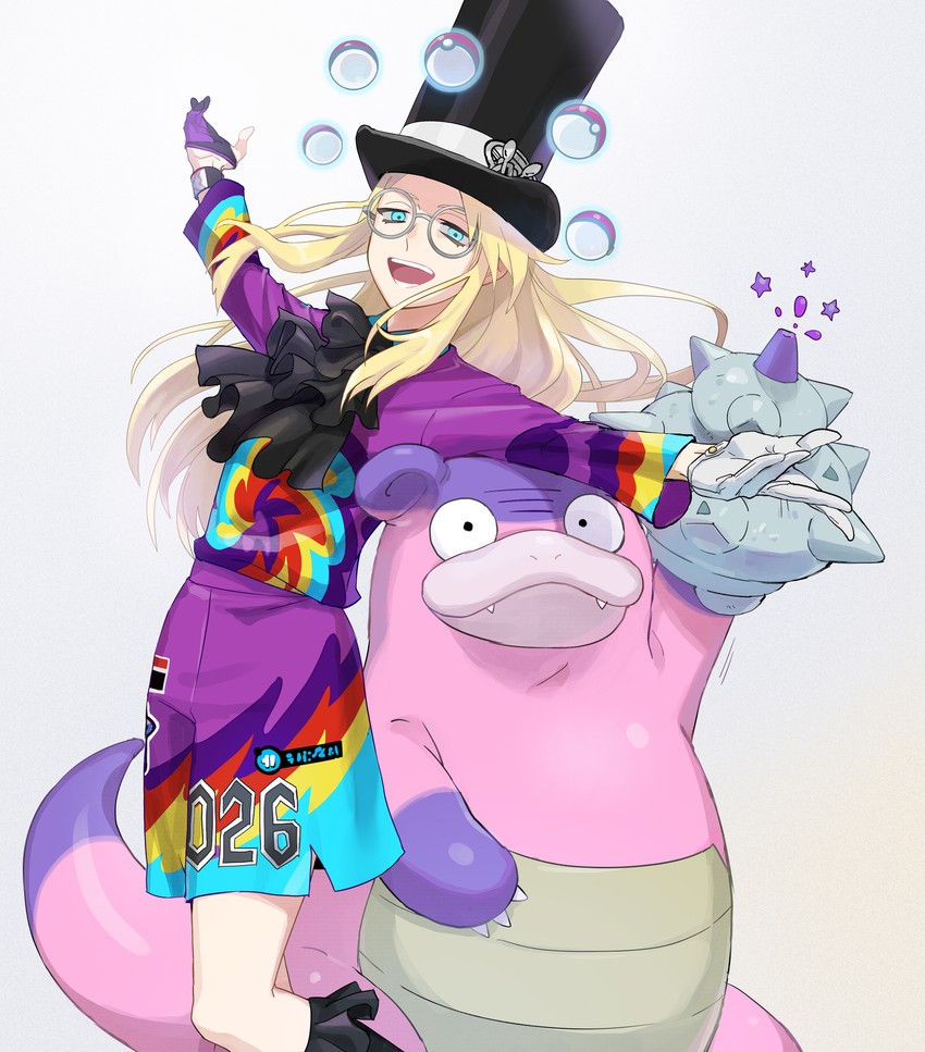 avery and galarian slowbro (pokemon and 1 more) drawn by mikami
