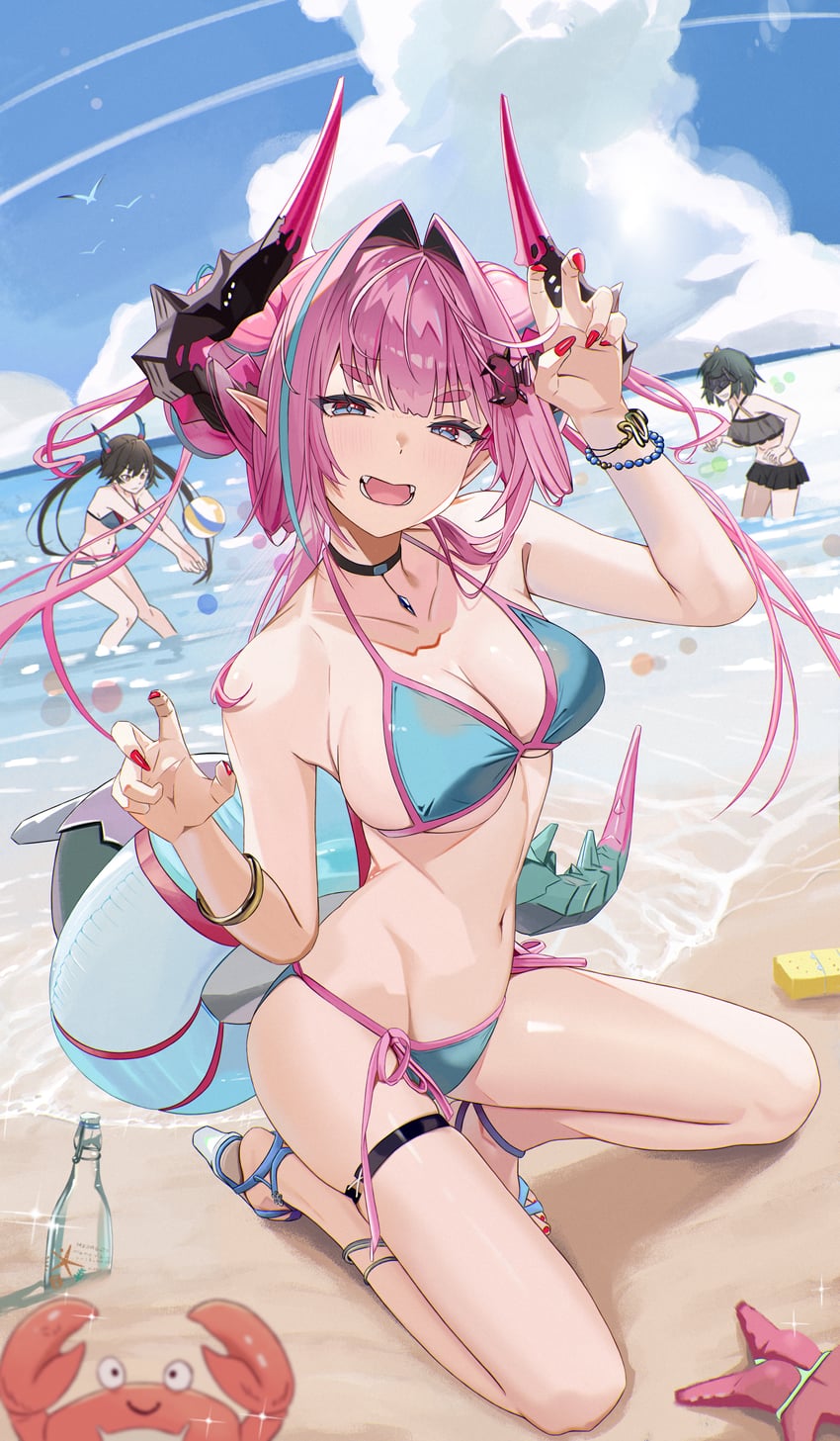 endministrator, female endministrator, chen qianyu, and yvonne (arknights and 1 more) drawn by auguste