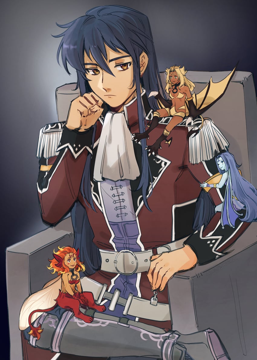 ernst, sera, jue, and xisa (ys and 1 more) drawn by leorlontyan