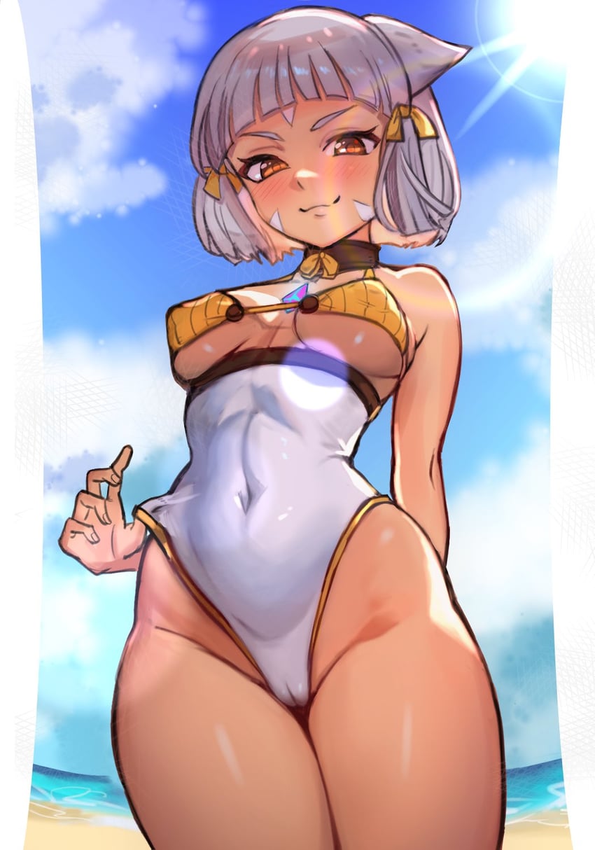 nia (xenoblade chronicles and 1 more) drawn by r123