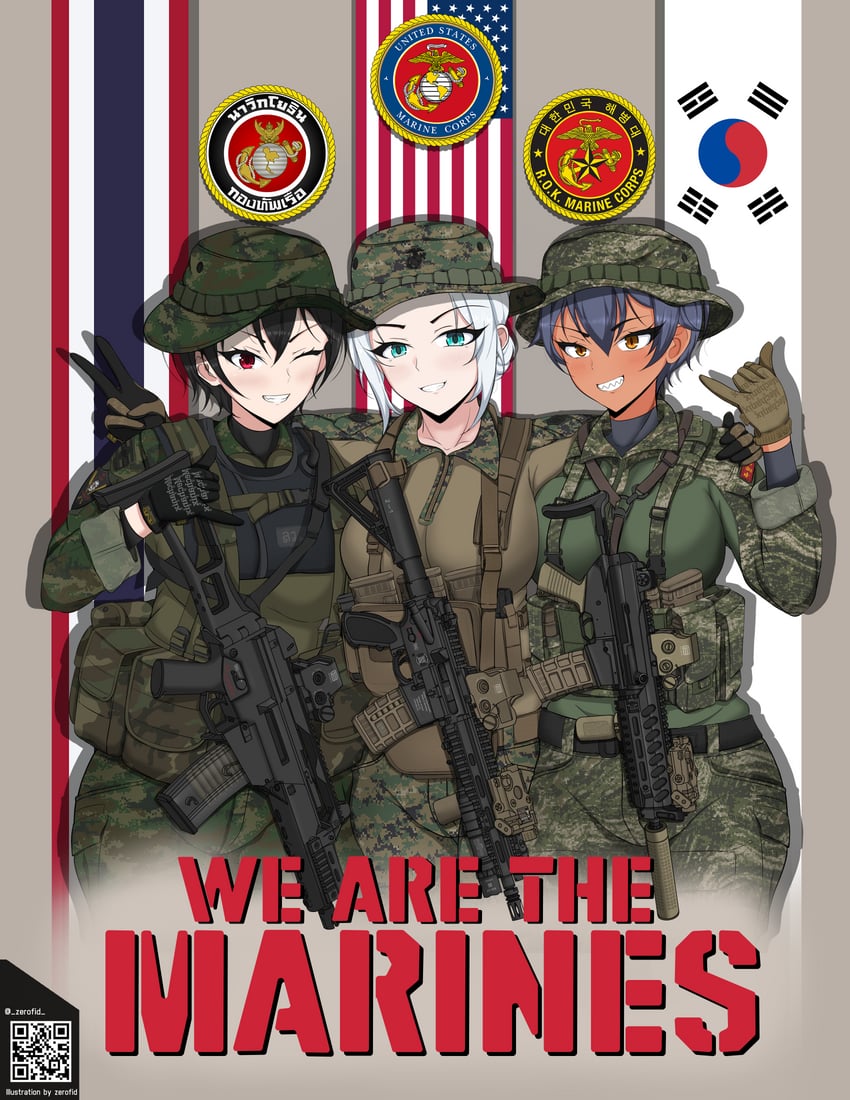 sergeant joo and regina derringer (original) drawn by zerofid