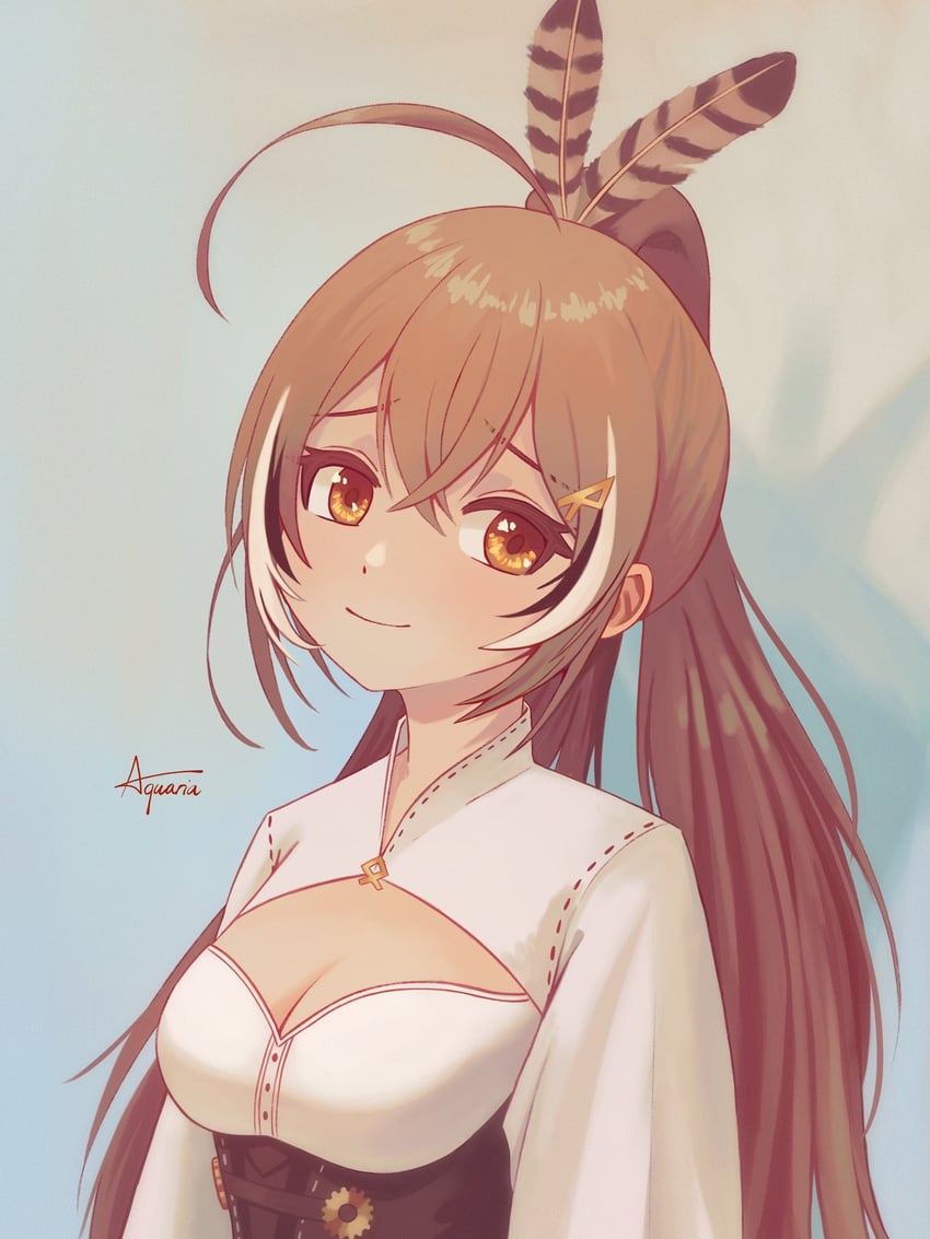 nanashi mumei (hololive and 1 more) drawn by aquariadraws